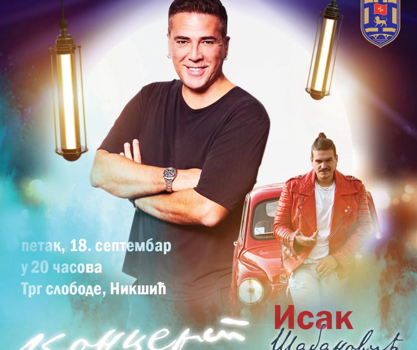 Večeras koncert Željka Joksimovića i Isaka Šabanovića