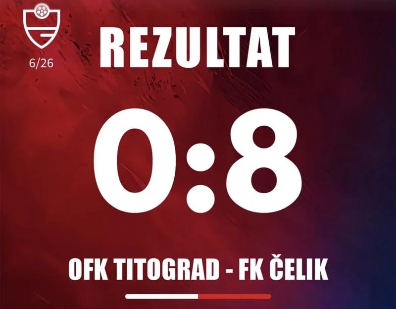 Čelik Titogradu dao osam golova, het-trik Janjića
